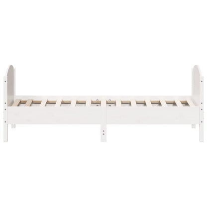 Giroletto senza Materasso Bianco 100x200 cm Legno Massello Pino | homemem39
