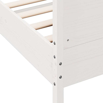 Giroletto senza Materasso Bianco 100x200 cm Legno Massello Pino | homemem39