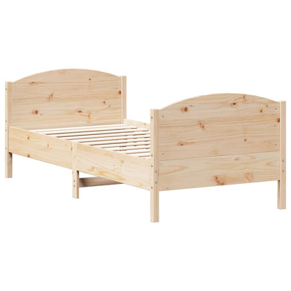 Letto senza Materasso 90x190 cm in Legno Massello di Pino - homemem39