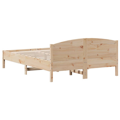 Letto senza Materasso 140x200 cm in Legno Massello di Pino - homemem39