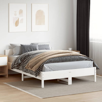 Letto senza Materasso Bianco 140x200 cm Legno Massello di Pino - homemem39