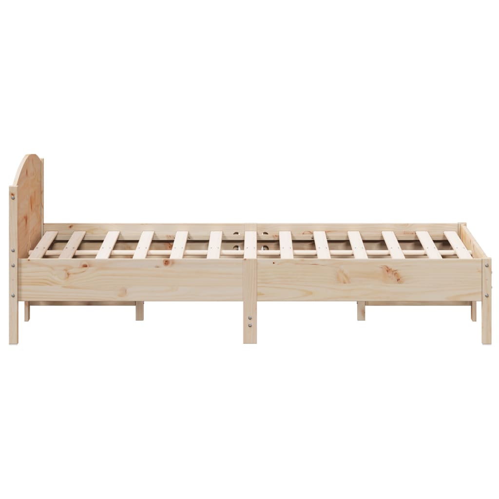 Letto senza Materasso 120x200 cm in Legno Massello di Pino - homemem39