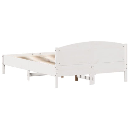 Letto senza Materasso Bianco 120x200 cm Legno Massello di Pino - homemem39