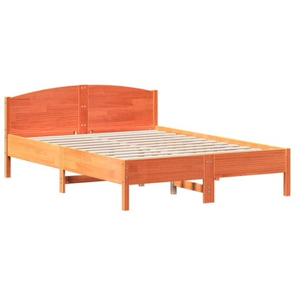 Letto senza Materasso Marrone Cera 120x200 cm in Legno di Pino - homemem39