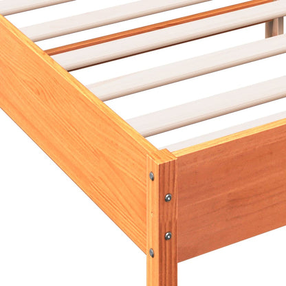 Letto senza Materasso Marrone Cera 120x200 cm in Legno di Pino | homemem39