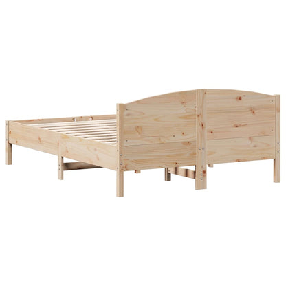 Letto senza Materasso 140x190 cm in Legno Massello di Pino - homemem39