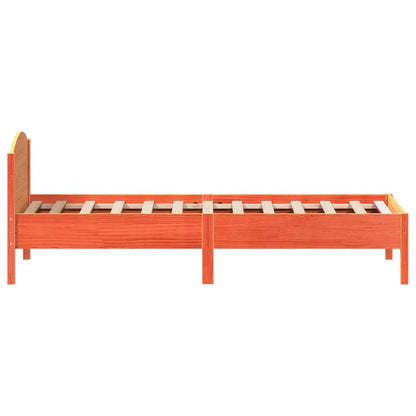 Letto senza Materasso Marrone Cera 90x200 cm Legno di Pino | homemem39