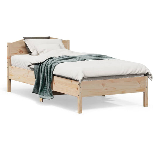 Letto senza Materasso 75x190 cm in Legno Massello Pino - homemem39
