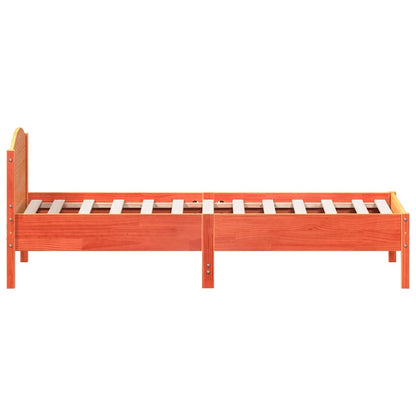Letto senza Materasso Marrone Cera 75x190 cm in Legno di Pino | homemem39