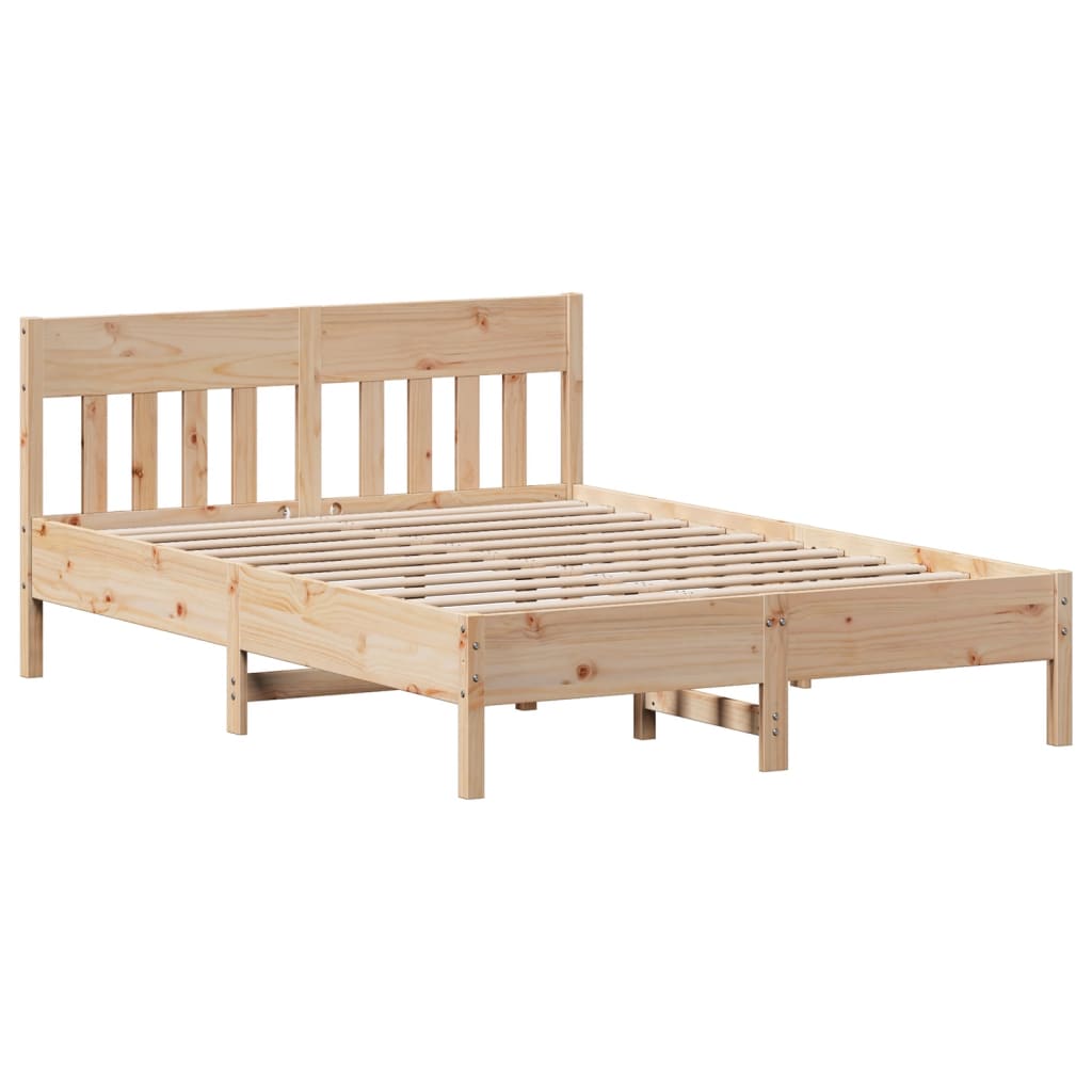 Letto senza Materasso 140x200 cm in Legno Massello di Pino | homemem39