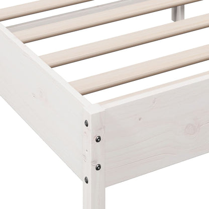 Letto senza Materasso Bianco 140x200 cm Legno Massello di Pino | homemem39