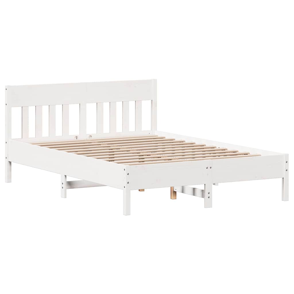 Letto senza Materasso Bianco 120x200 cm Legno Massello di Pino | homemem39