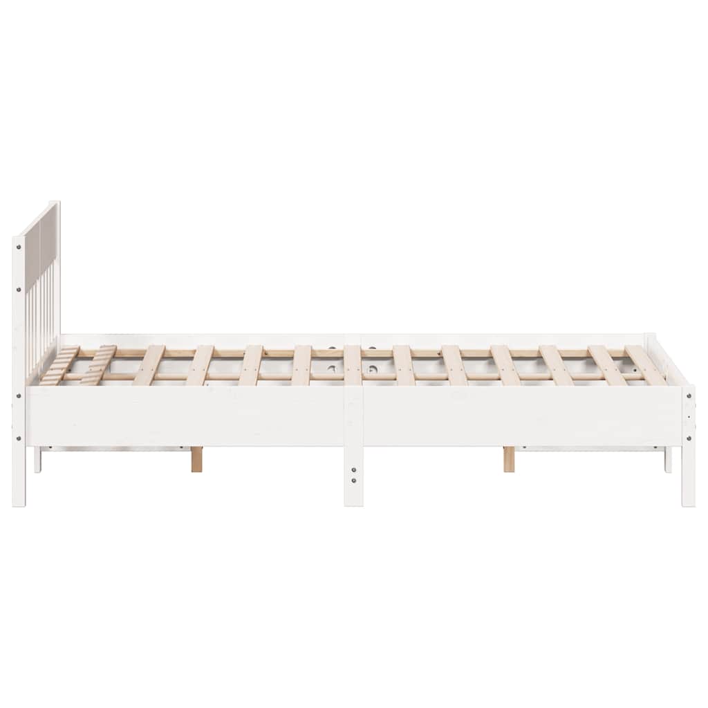 Letto senza Materasso Bianco 120x200 cm Legno Massello di Pino | homemem39