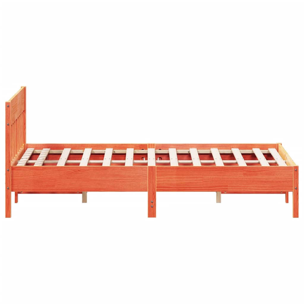 Letto senza Materasso Marrone Cera 120x200 cm in Legno di Pino | homemem39