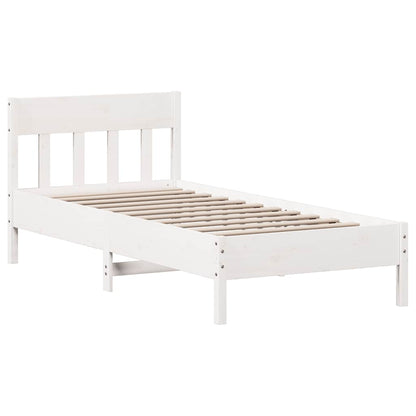 Giroletto senza Materasso Bianco 100x200 cm Legno Massello Pino | homemem39