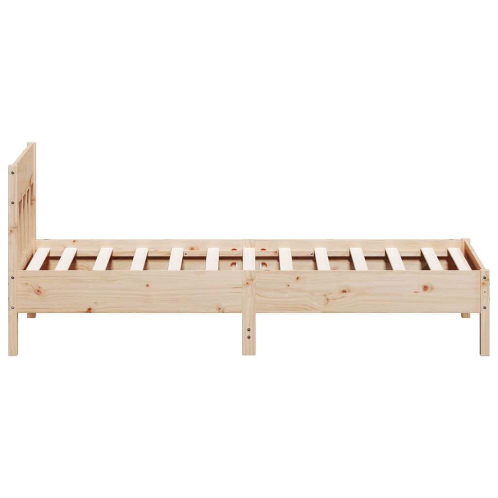 Letto senza Materasso 90x200 cm in Legno Massello di Pino - homemem39