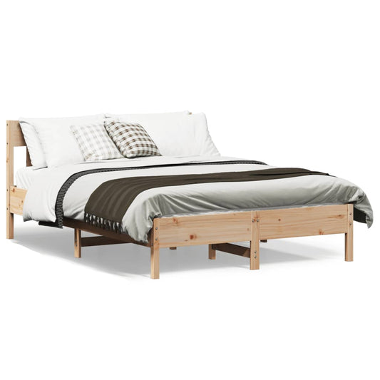 Letto senza Materasso 140x190 cm in Legno Massello di Pino | homemem39