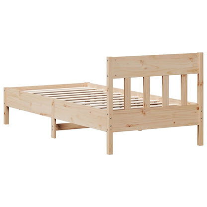Letto senza Materasso 90x190 cm in Legno Massello di Pino | homemem39
