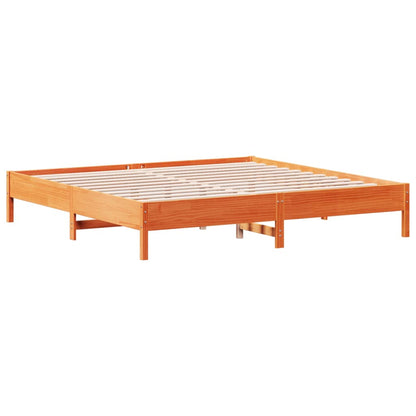 Letto senza Materasso Marrone Cera 200x200 cm in Legno di Pino - homemem39