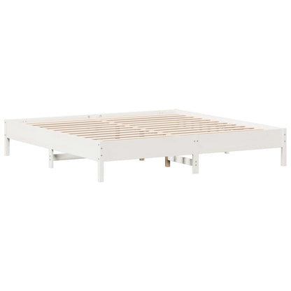 Letto senza Materasso Bianco 180x200 cm Legno Massello di Pino | homemem39