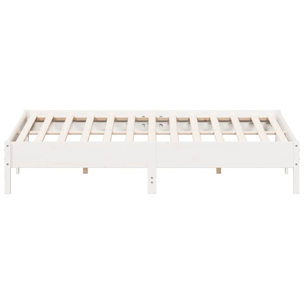 Letto senza Materasso Bianco 180x200 cm Legno Massello di Pino | homemem39