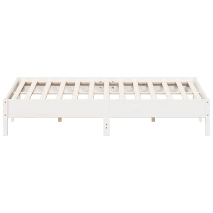 Letto senza Materasso Bianco 180x200 cm Legno Massello di Pino - homemem39