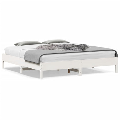 Letto senza Materasso Bianco 180x200 cm Legno Massello di Pino | homemem39