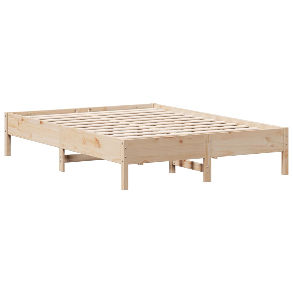 Letto senza Materasso 160x200 cm in Legno Massello di Pino | homemem39