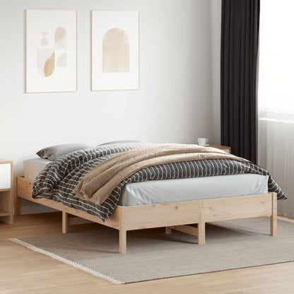 Letto senza Materasso 160x200 cm in Legno Massello di Pino | homemem39