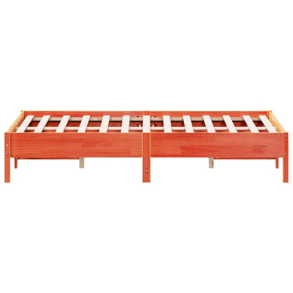 Letto senza Materasso Marrone Cera 160x200 cm in Legno di Pino | homemem39