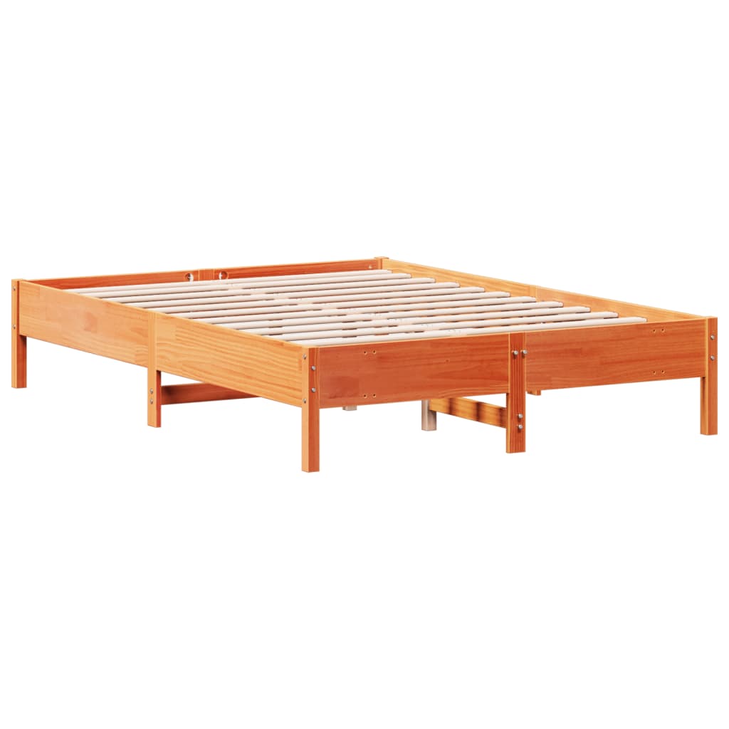 Letto senza Materasso Marrone Cera 160x200 cm in Legno di Pino - homemem39