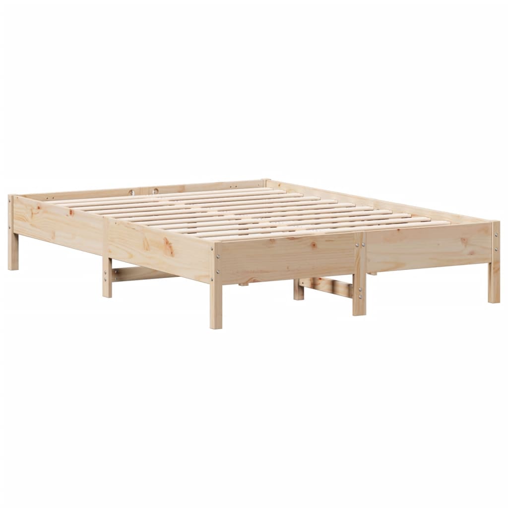 Letto senza Materasso 140x200 cm in Legno Massello di Pino | homemem39