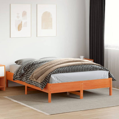 Giroletto senza Materasso Marrone Cera 140x200cm Massello Pino | homemem39
