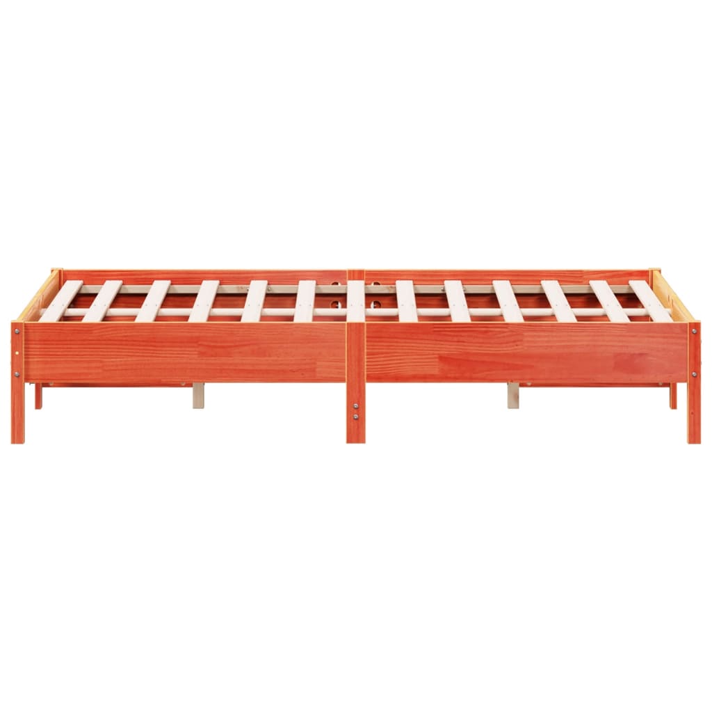 Giroletto senza Materasso Marrone Cera 140x200cm Massello Pino | homemem39