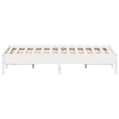 Letto senza Materasso Bianco 120x200 cm Legno Massello di Pino - homemem39