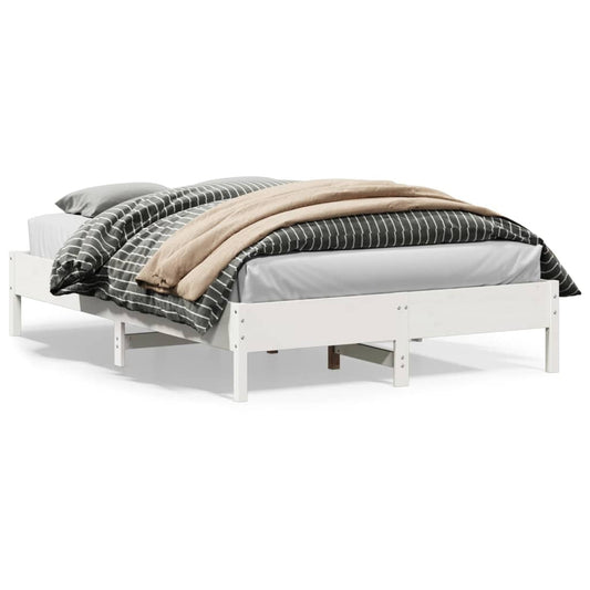 Letto senza Materasso Bianco 120x200 cm Legno Massello di Pino | homemem39