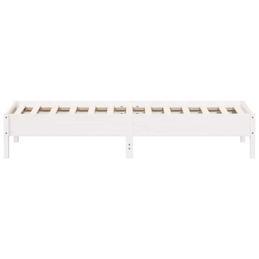 Giroletto senza Materasso Bianco 100x200 cm Legno Massello Pino | homemem39