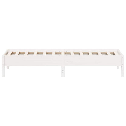 Giroletto senza Materasso Bianco 100x200 cm Legno Massello Pino | homemem39