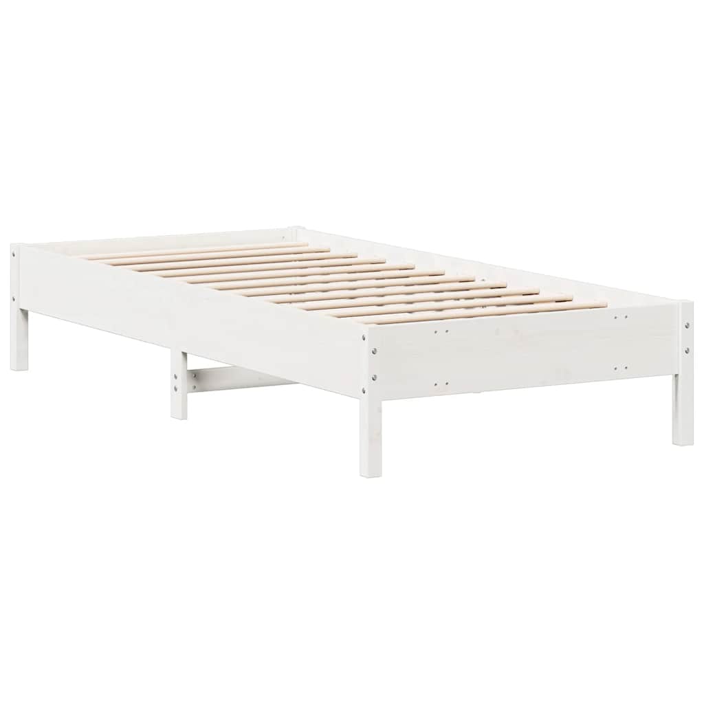 Giroletto senza Materasso Bianco 100x200 cm Legno Massello Pino | homemem39