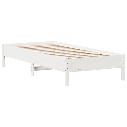 Giroletto senza Materasso Bianco 100x200 cm Legno Massello Pino | homemem39