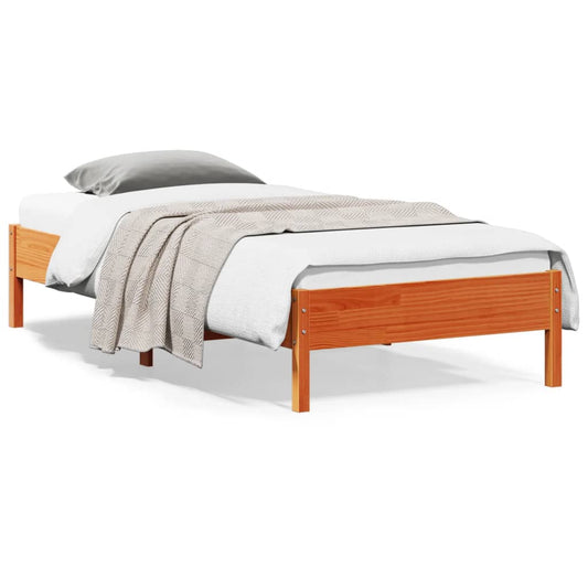 Letto senza Materasso Marrone Cera 100x200 cm in Legno di Pino - homemem39