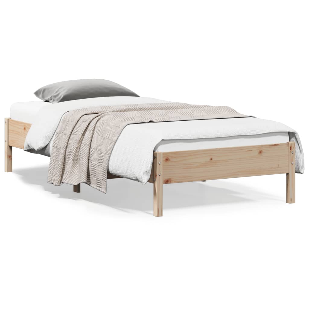 Letto senza Materasso 90x200 cm in Legno Massello di Pino - homemem39