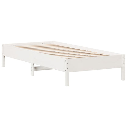 Letto senza Materasso Bianco 90x200 cm Legno Massello di Pino | homemem39