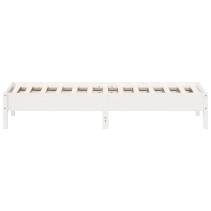 Letto senza Materasso Bianco 90x200 cm Legno Massello di Pino | homemem39