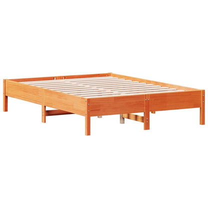 Letto senza Materasso Marrone Cera 135x190 cm in Legno di Pino - homemem39