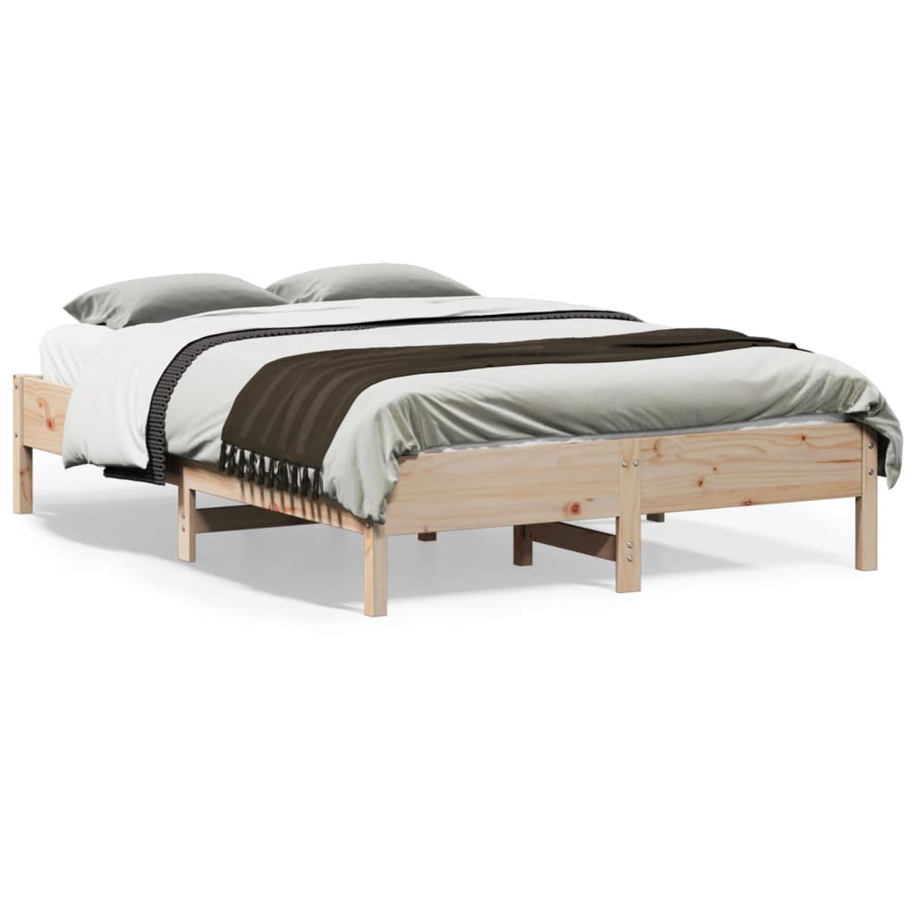 Letto senza Materasso 120x190 cm in Legno Massello di Pino - homemem39