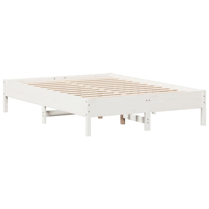 Letto senza Materasso Bianco 120x190 cm Legno Massello di Pino | homemem39