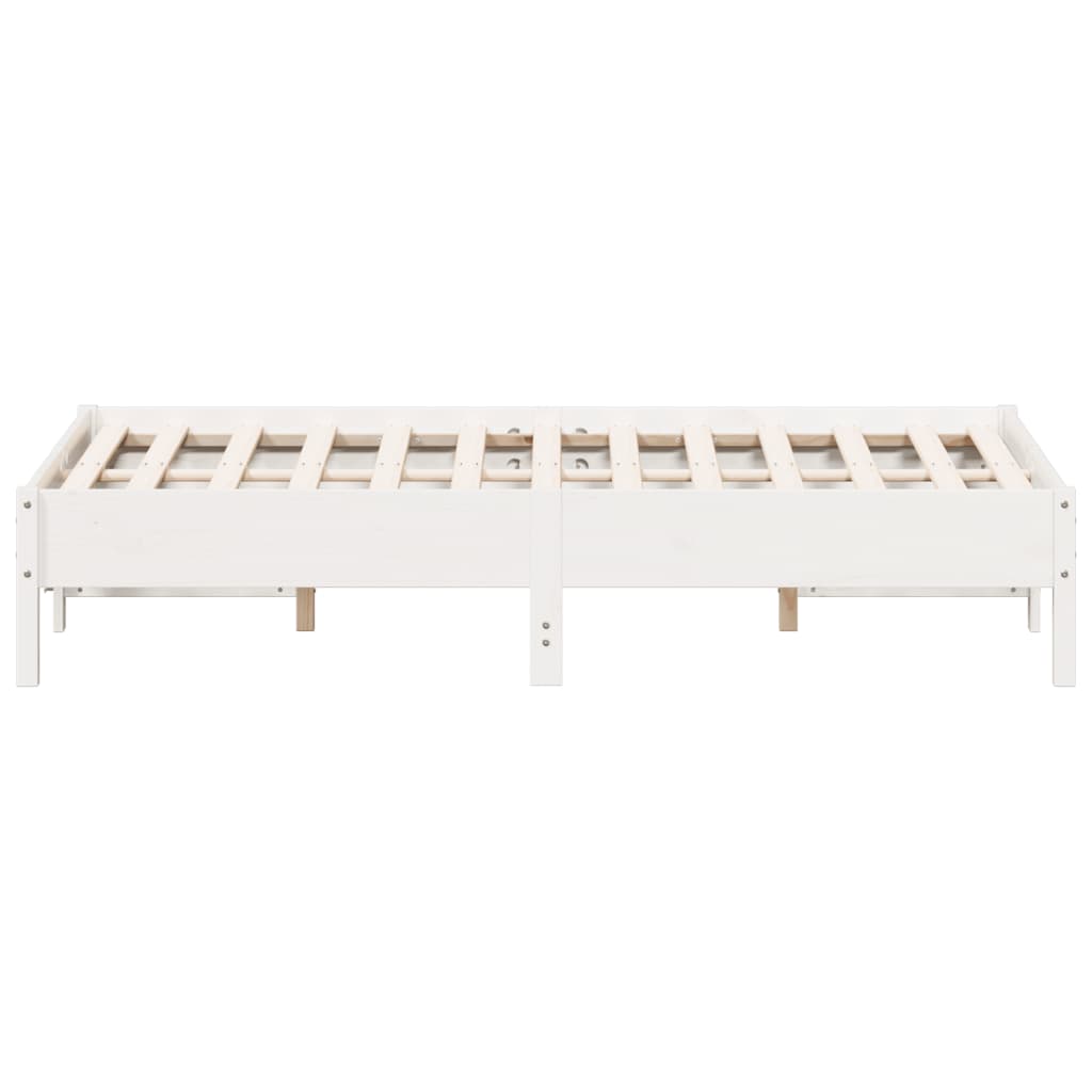 Letto senza Materasso Bianco 120x190 cm Legno Massello di Pino | homemem39