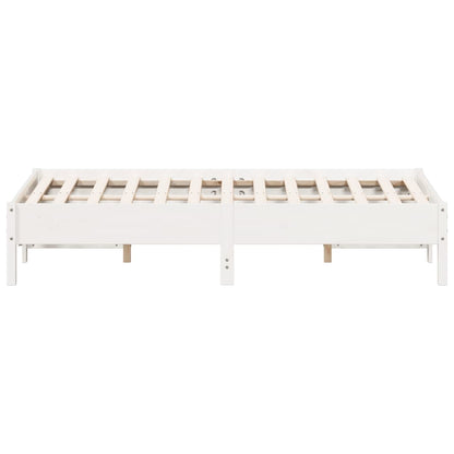 Letto senza Materasso Bianco 120x190 cm Legno Massello di Pino | homemem39