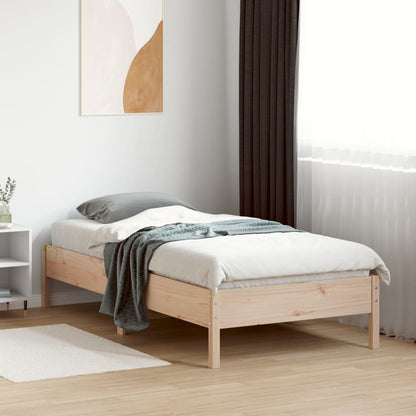 Letto senza Materasso 75x190 cm in Legno Massello Pino - homemem39